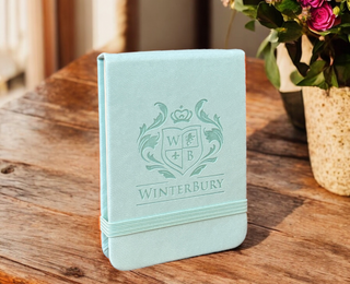 Genuine Leather Notepad - Baby Blue