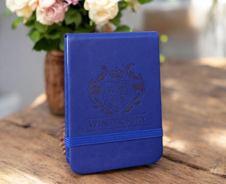 Genuine Leather Notepad - Azure