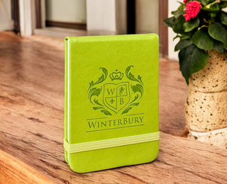 Genuine Leather Notepad - Lime