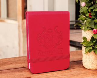 Genuine Leather Notepad - Carmine